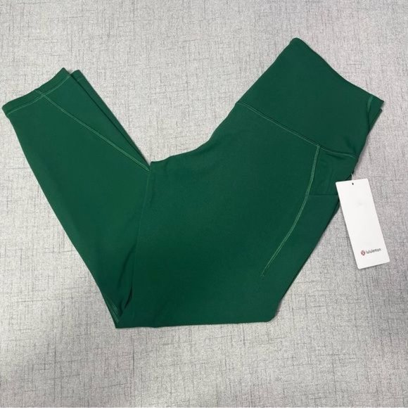 Lululemon Align High Rise Pants Leggings w Pockets Everglade Green 12 14 Nwt - Picture 5 of 9